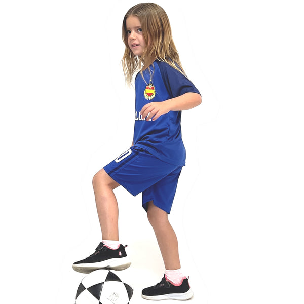 חליפת כדורגל ברצלונה כחול-שחור ילדים