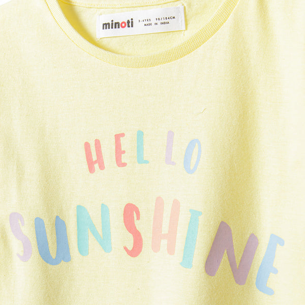 מארז 3 חולצות מינוטי צהוב-אפור-מנטה פעוטות בנות