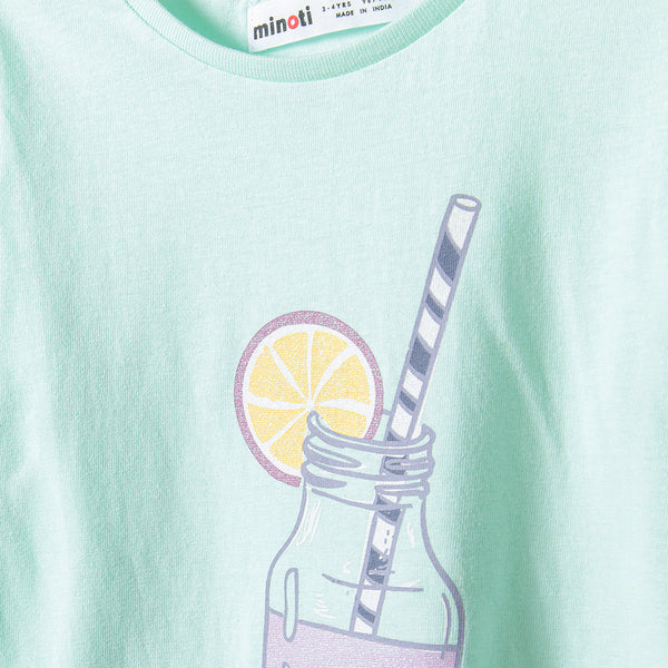 מארז 3 חולצות מינוטי צהוב-אפור-מנטה פעוטות בנות