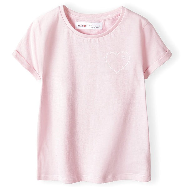 מארז 4 חולצות מינוטי הדפס לב פעוטות בנות 12-24M