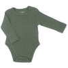שלישיית בגדי גוף שרוול ארוך שחור-אפור-זית תינוקות בנים 6-12M