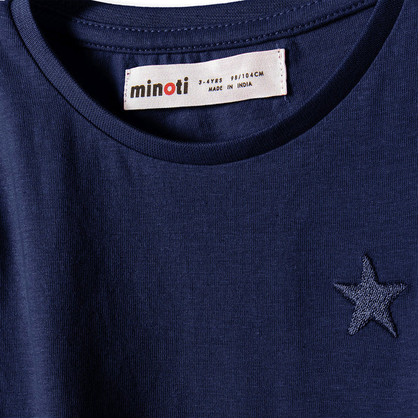 מארז 4 חולצות מינוטי עם רקמת כוכב פעוטות בנות