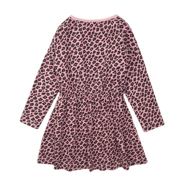 שמלת מעבר מינוטי ורודה מנומרת תינוקות