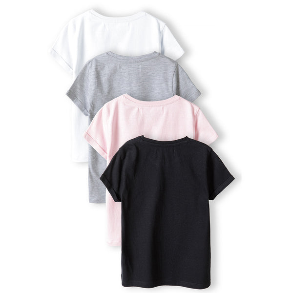 מארז 4 חולצות מינוטי הדפס לב פעוטות בנות 12-24M