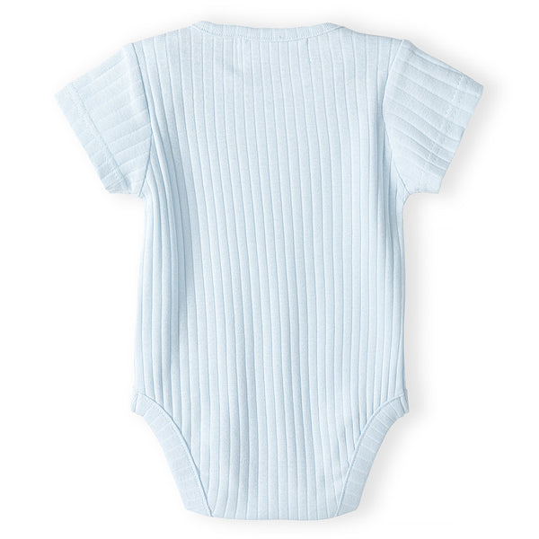 זוג בגדי גוף ריב מינוטי תכלת-לבן תינוקות בנים