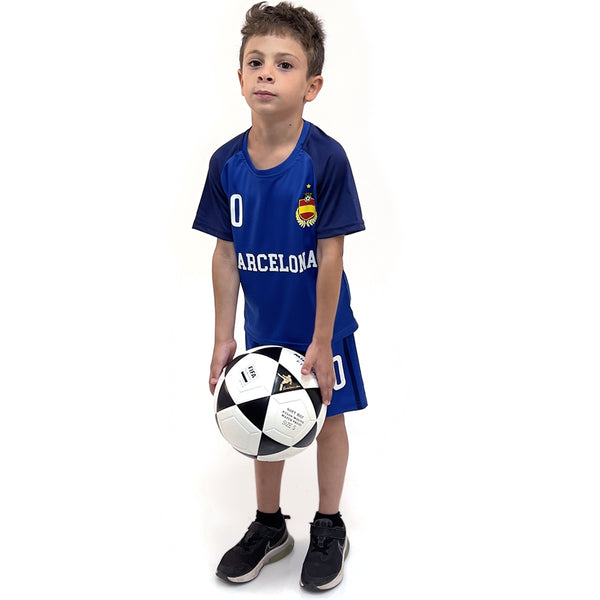 חליפת כדורגל ברצלונה כחול-שחור ילדים