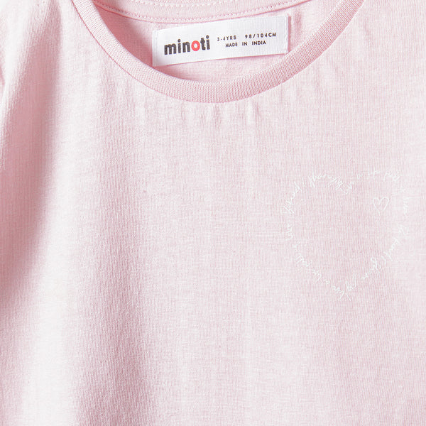 מארז 4 חולצות מינוטי הדפס לב פעוטות בנות 12-24M