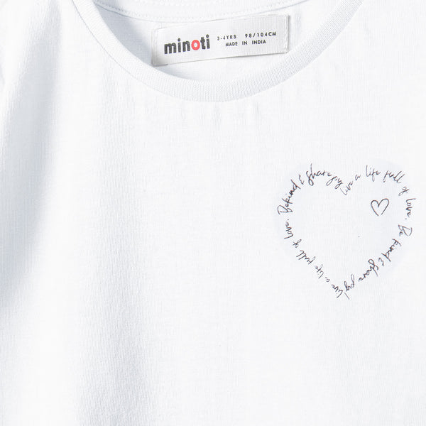 מארז 4 חולצות מינוטי הדפס לב פעוטות בנות 12-24M