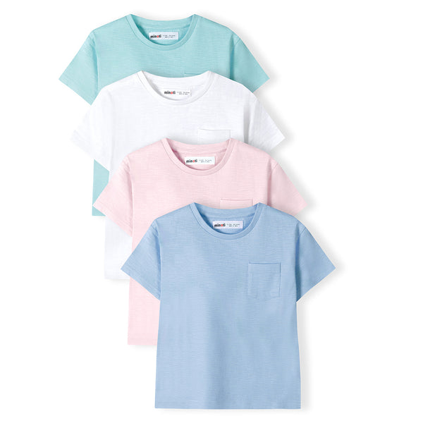 מארז 4 חולצות סלאב עם כיס מינוטי ילדים 8-14Y
