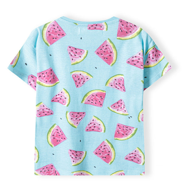 מארז 3 חולצות מינוטי הדפסי פירות פעוטות בנות