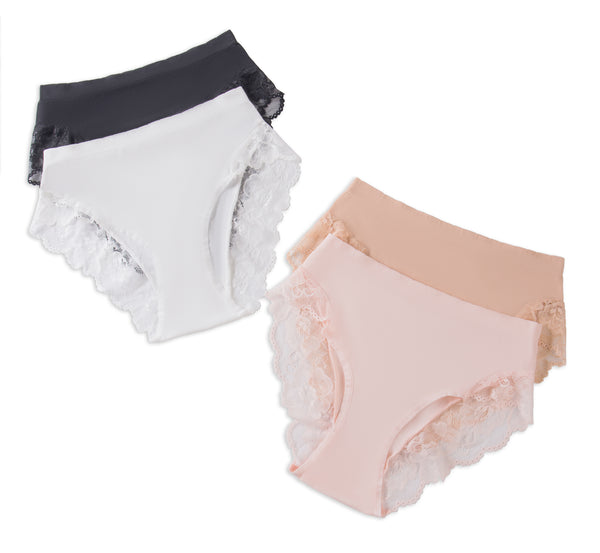 רביעיית תחתוני תחרה ללא תפר נשים