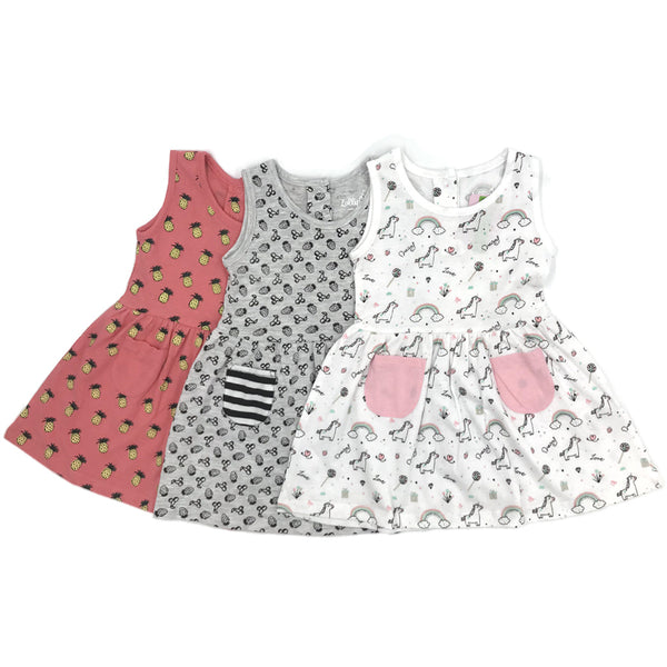 מארז 3 שמלות הדפס אולאובר תינוקות
