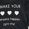 חולצת פוטר עם מלמלה בשרוול Make Your Dreams Happen פעוטות 2