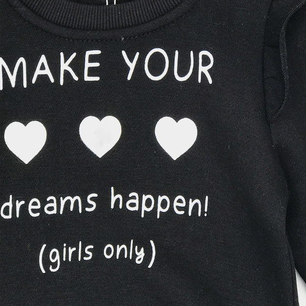חולצת פוטר עם מלמלה בשרוול Make Your Dreams Happen פעוטות 2