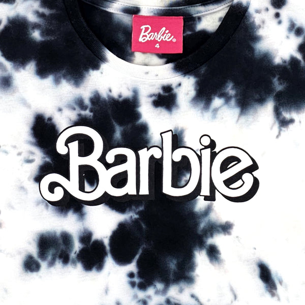 חולצת בטן טאי-דאי לוגו Barbie בנות 4-12