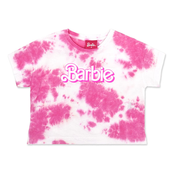 חולצת בטן טאי-דאי לוגו Barbie בנות 4-12