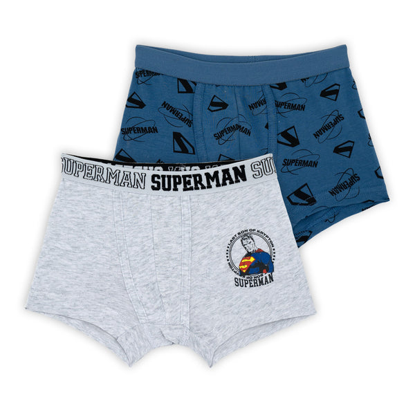זוג תחתוני בוקסר עם גומי חיצוני סופרמן