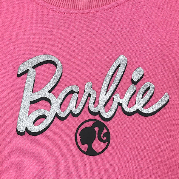סווטשירט לוגו נצנץ ברבי Barbie בנות 4