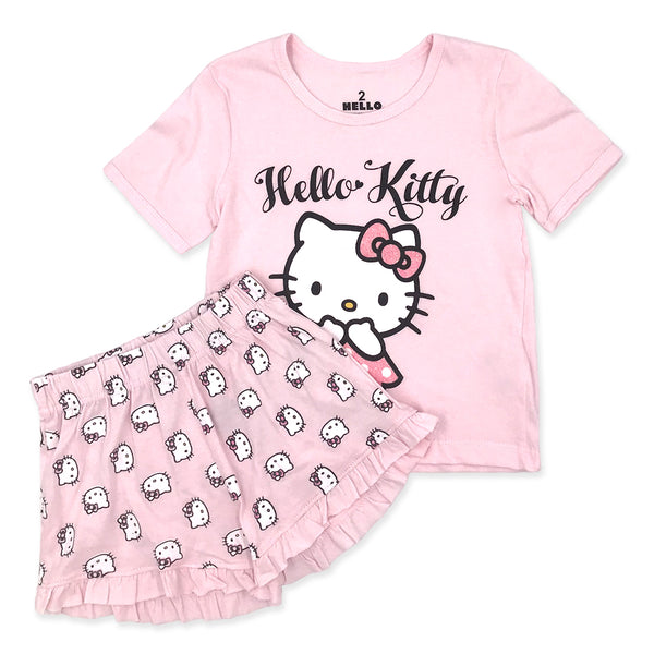 פיג'מה ורודה Hello Kitty בנות 8-10