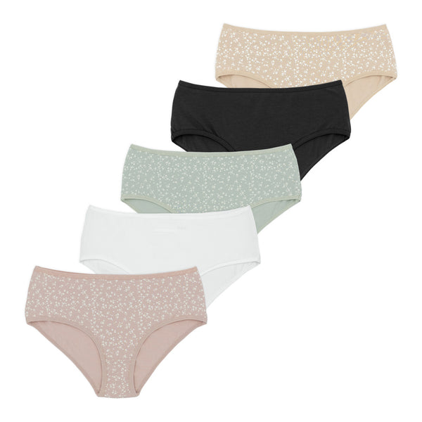 מארז 5 תחתוני היפסטר כותנה-לייקרה