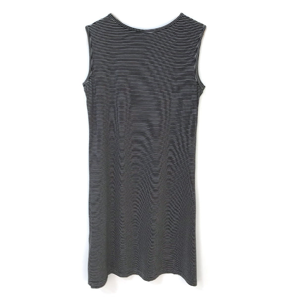 שמלת פסים ויסקוזה מידי ללא שרוולים נשים