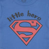 זוג בגדי גוף סופרמן Little Hero אפור-כחול תינוקות בנים 12-18M