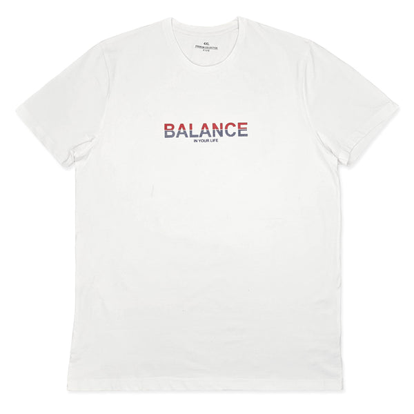 חולצה עם הדפס מובלט Balance מידות גדולות גבר 4XL-6XL
