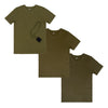 מארז שלוש חולצות K-7 זית צבאיות גברים M-L