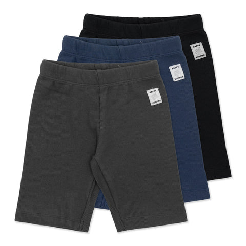 מארז 3 טייץ ברך ריב כחול-אפור-שחור