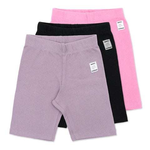 מארז 3 טייץ ברך ריב ורוד-סגול-שחור