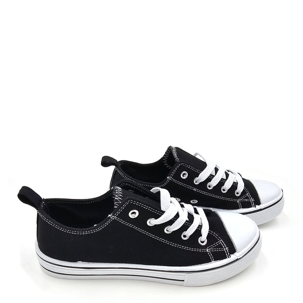 נעלי סניקרס בד שחור-לבן 23-41
