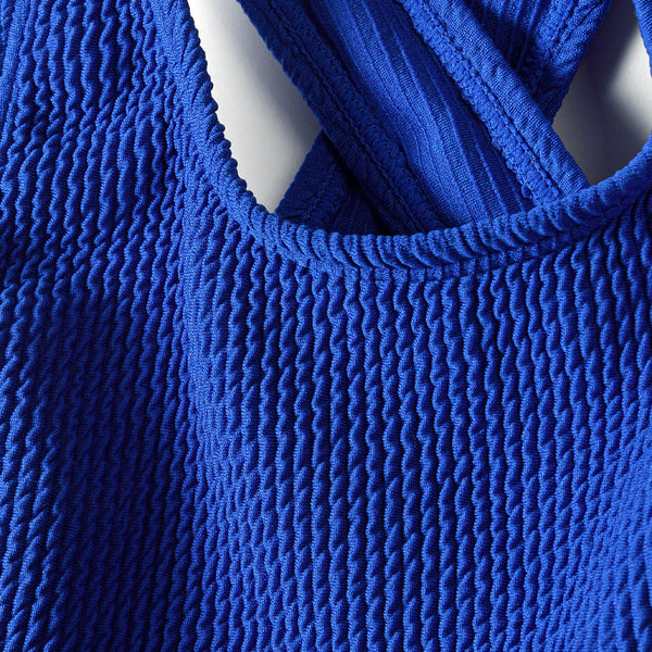 בגד ים מינוטי שני חלקים כחול רויאל בנות