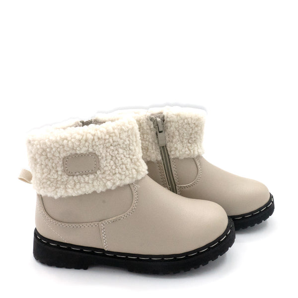 מגפי אופנה עם רוכסן ופרווה