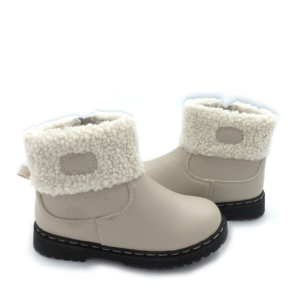 מגפי אופנה עם רוכסן ופרווה