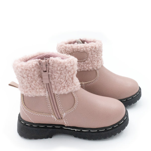 מגפי אופנה עם רוכסן ופרווה