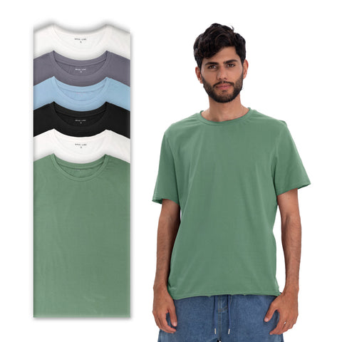 מארז 6 חולצות צווארון עגול