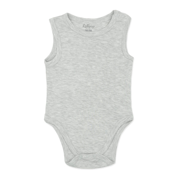 מארז 3 בגדי גוף אפור-לבן-כחול תינוקות בנים 3-24M