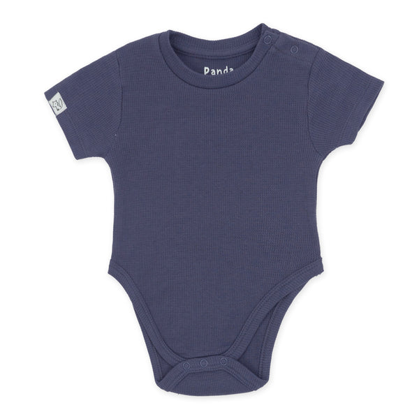 מארז 3 בגדי גוף כחול-תכלת-קאמל בד ופל תינוקות בנים