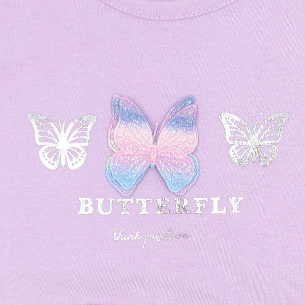 שמלה עם פאץ' פרפר Butterfly בנות 4-10