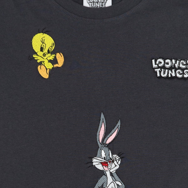 חולצת Looney Tunes עם דמויות אפליקציה רקומה בנות 10-18