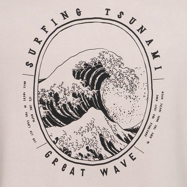 חולצה עם הדפס דו צדדי Surfing Tsunami גברים S-XXL