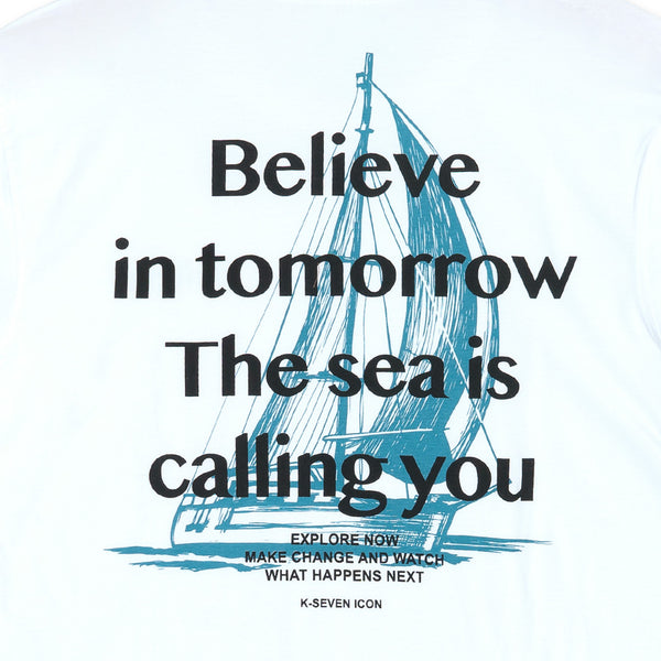 חולצה מודפסת דו צדדית Believe In Tomorrow גברים M-XXXL