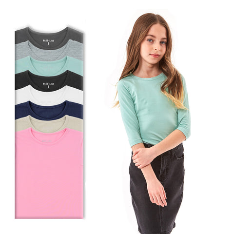 מארז 8 חולצות שרוול 3/4 וצווארון ניקי בנות