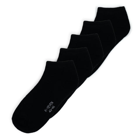 מארז 5 זוגות גרבי קרסוליות נמוכות שחור-לבן 40-46