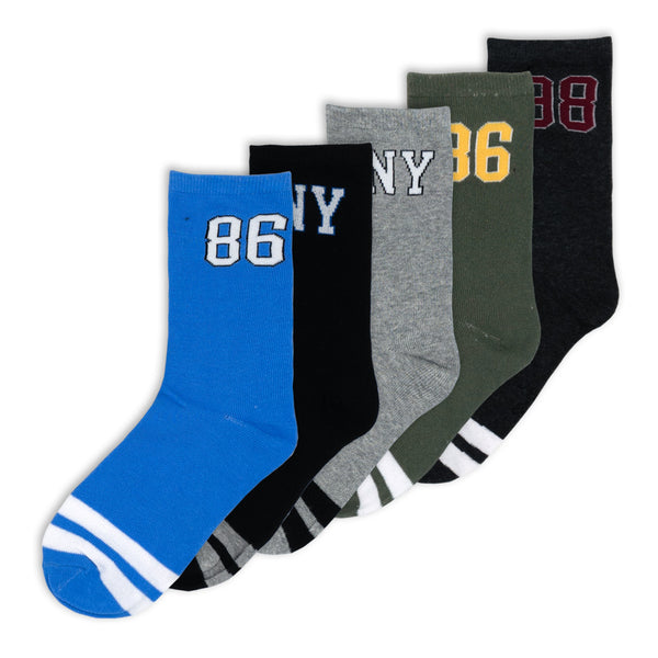 מארז 5 גרביים מודפסות אורך רגיל