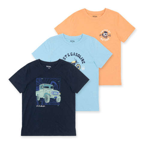 מארז 3 חולצות מודפסות