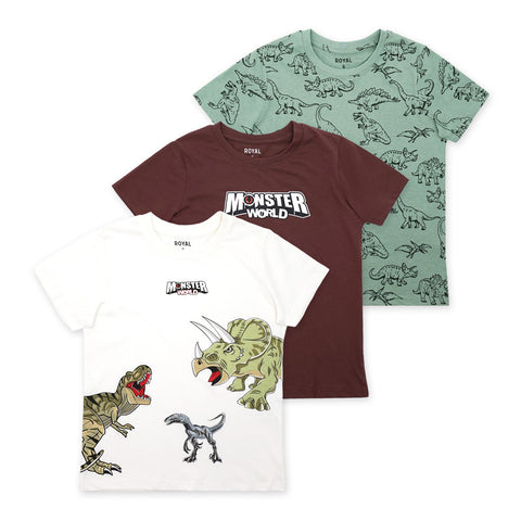 מארז 3 חולצות מודפסות