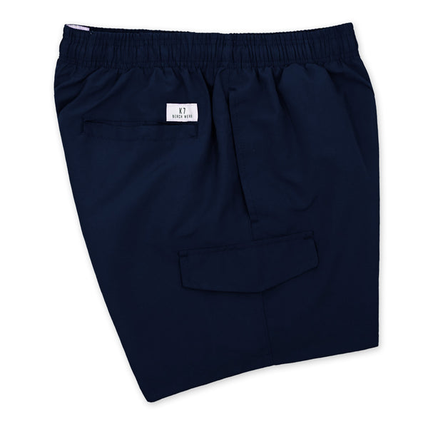 בגד ים דגמח כחול-נייבי K7 עם כיסים גברים