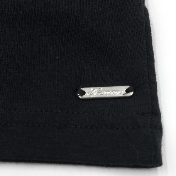 חולצת צווארון וי שחור / לבן