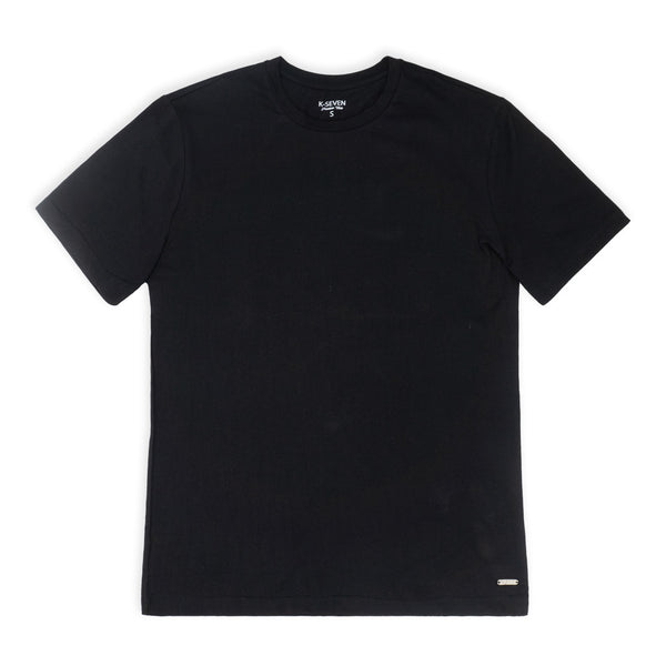 חולצת צווארון עגול שחור / לבן